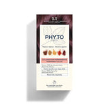 PhytoColor 5.5 Light Mahogany Brown - Complete set containing a 50ml revealing milk, coloring cream 50ml, Phytocolor Mask 12 ml, an information leaflet and a pair of gloves.