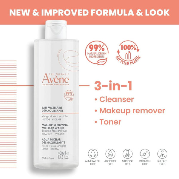 Avène Micellar Water Makeup Remover 400 ml
