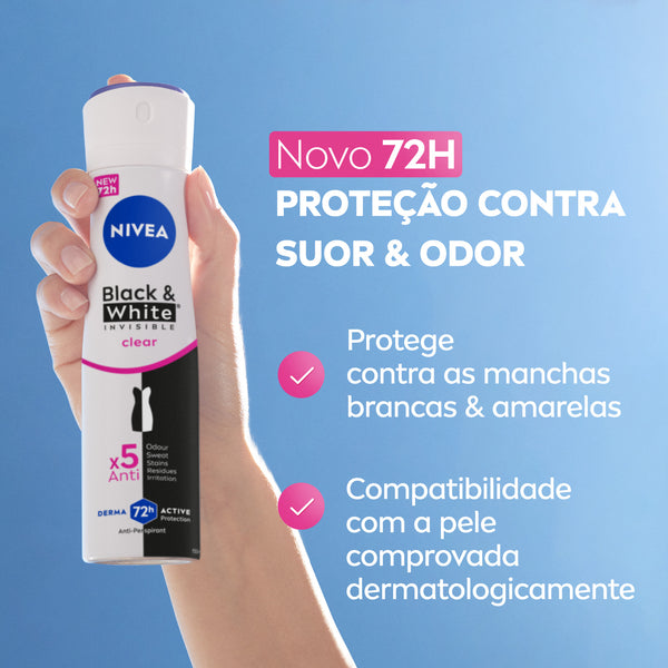 NIVEA Black & White Original 72h Anti-Perspirant Deodorant Spray 150ML