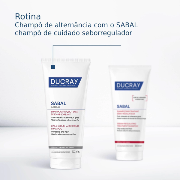 Ducray Sabal Argeal Daily Sebum-Absorbent Shampoo 200ml