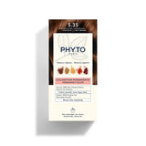 PhytoColor 5.35 Chocolate Light Brown - Complete set containing a 50ml revealing milk, coloring cream 50ml, Phytocolor Mask 12 ml, an information leaflet and a pair of gloves.